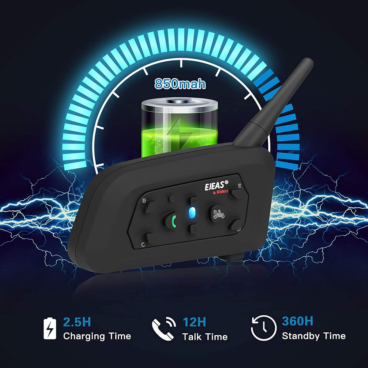 Moto Intercom - EJEAS V6 Pro (1200m)
