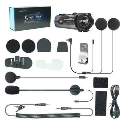 2x Intercomunicadores Moto - Fodsports FX8 AIR - Bluetooth 5.0