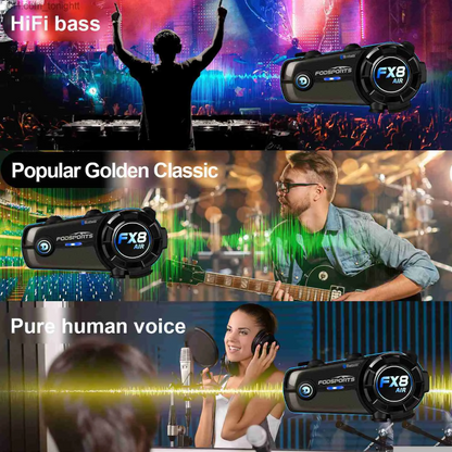 2x Intercomunicadores Moto - Fodsports FX8 AIR - Bluetooth 5.0