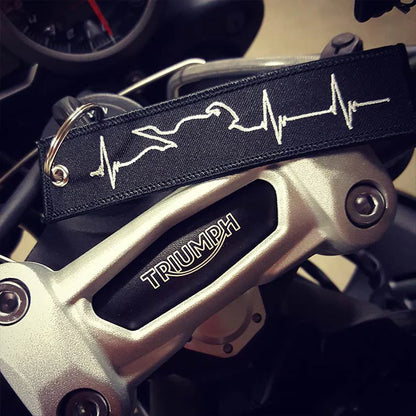 Schlüsselanhänger – Motorrad-Herzschlag